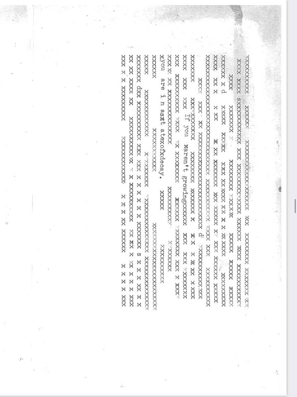 an image of typewritten text